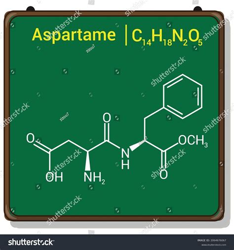 chemical structure of aspartame (C14H18N2O5) - Royalty Free Stock ...