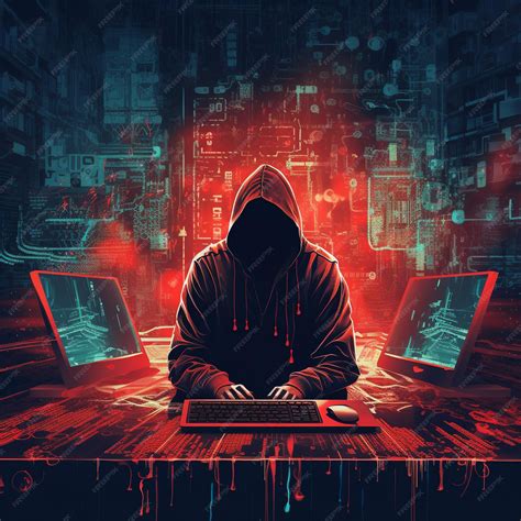 Hacker desktop wallpaper cyber background | Premium AI-generated image