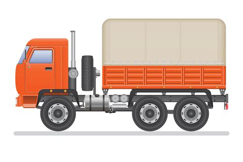 Orange truck isolated 1263441 Vector Art at Vecteezy