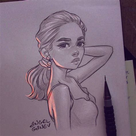 Angel Ganev on Instagram: “'Irritated'~ 😍 Traditional sketch with some ...