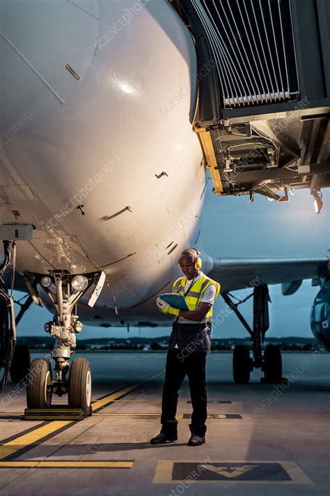 Airport ground crew worker - Stock Image - F017/3401 - Science Photo ...