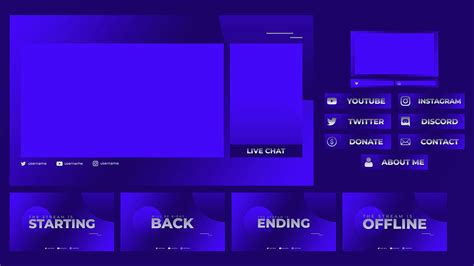 Anime Design Free Twitch Stream Pack PSD Template - PsFiles