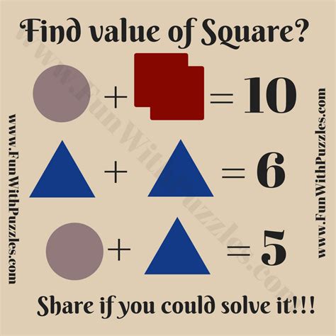 Maths Figure Puzzles With Answers