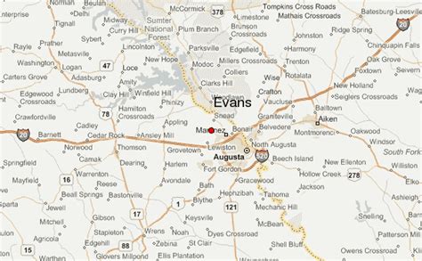 Evans, Georgia Location Guide