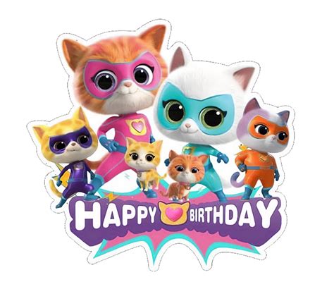 Super Kitties Temalı Sticker 12cm