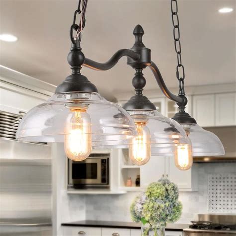 LNC Aries 3-Light Antique Rustic Bronze Farmhouse Chandelier Lowes.com ...