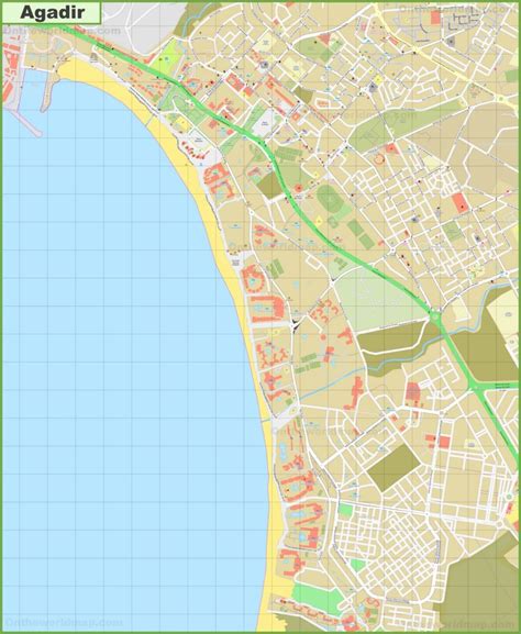 Detailed map of Agadir