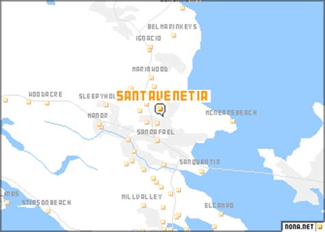 Santa Venetia (United States - USA) map - nona.net