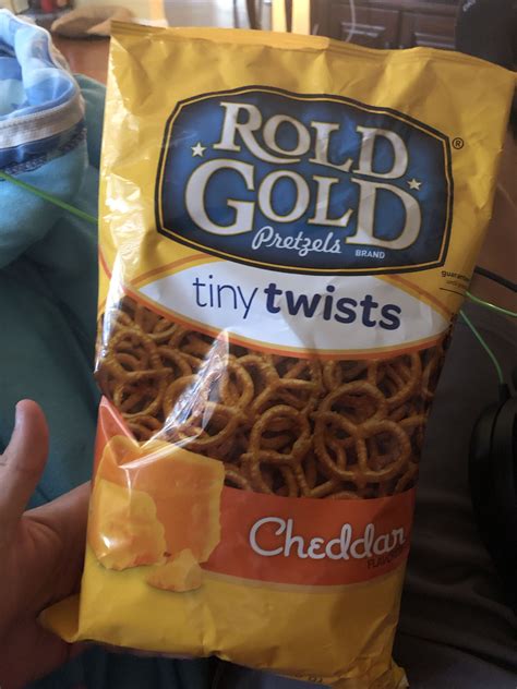 Rold Gold Cheddar Pretzels which are one of my favorite snacks. Why ...