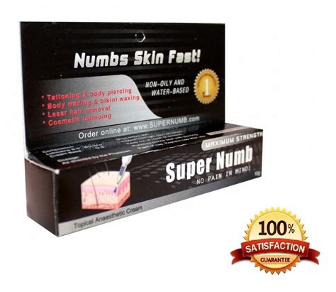 10G Super Numb Skin Numb Numbing Cream Painless Tattoo Piercings Waxing ...