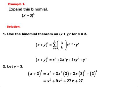 Math Examples Collection: The Binomial Theorem | Media4Math