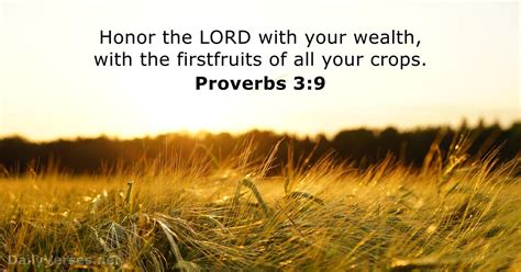 Proverbs 3:9 - Bible verse - DailyVerses.net