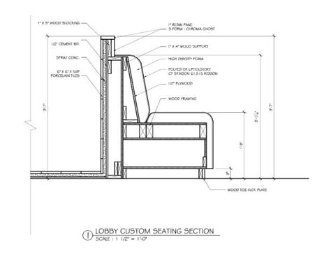 banquette seating detail drawing - stevevandorenfunkopop