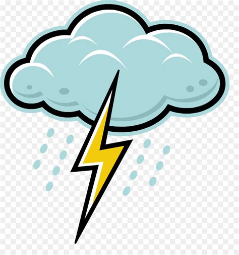 Thunderstorm Lightning Strike Cloud - Thunder And Lightning - Clip Art ...