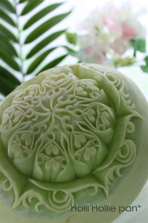 Honeydew Melon Carving | Fruit and vegetable carving, Fruit carving ...