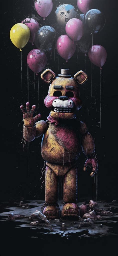 FNaF Freddy Fazbear Black Wallpaper - FNaF Wallpaper iPhone in 2023 ...