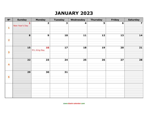 2023 Calendar Printable Word - Printable Calendar 2023