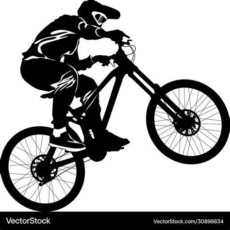 Mountain Bike Black Silhouette Graphic By BerriDesign · Creative ...