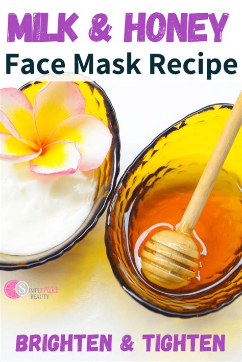 Milk and Honey Homemade Face Mask for Dry, Sensitive Skin - Simple Pure ...