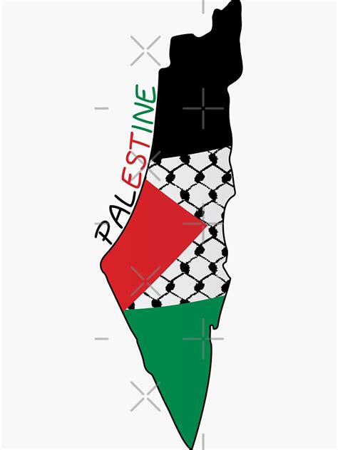 "Palestine Flag Map Design with Palestinian Kufiya Pattern - WHT ...