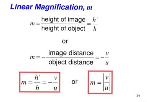 Magnification Formula For Mirror Class 10