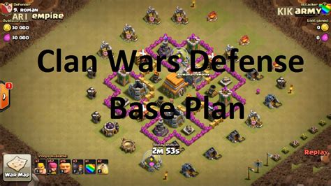 Clash Clans - Clan Wars Strategy | How to Clan Wars Defense base plan ...