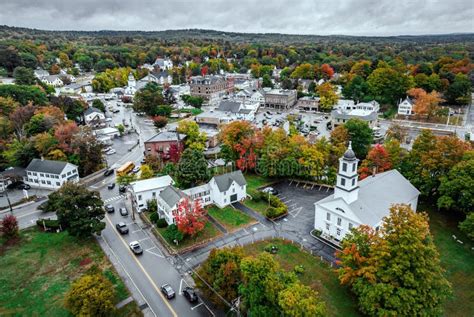 Aerial View of Milford, New Hampshire Stock Image - Image of milford ...