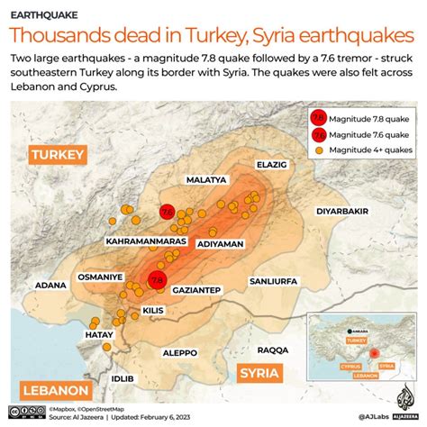 Death toll rises above 5,000 after Turkey, Syria earthquakes | Turkey ...