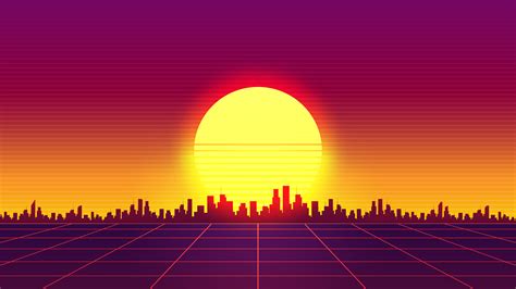 Retrowave City Dark Sunset 4k Wallpaper,HD Artist Wallpapers,4k ...