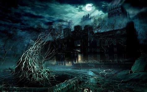 HD wallpaper: Horror Fantasy, haunting, eeerie, cloudy, magical dark ...