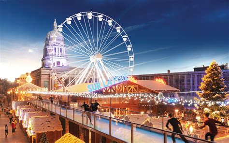 Aerial skating rink at new Nottingham Winter Wonderland | West ...