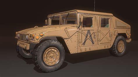 Humvee - Military Vehicle with 6 Camouflages.