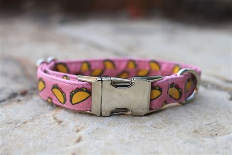 Taco Collar Pink Dog Collar Female Dog Collar Large Dog | Etsy