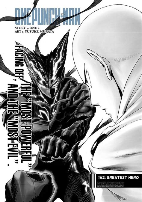 Saitama vs Garou Manga Panel Chapter 162 in 2022 | One punch man manga ...