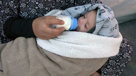 Palestinian baby lacks nutrition, health care but gets plenty of love