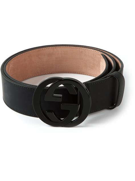 Gucci Logo Buckle Belt in Black for Men | Lyst