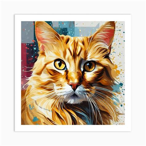 Orange Tabby Cat 6 Art Print by Noctarius - Fy