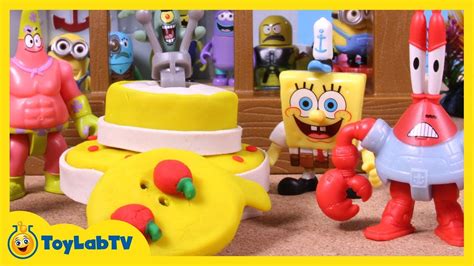 Mr. Krabs gets a Surprise Birthday Party at the Krusty Krab Playset ...