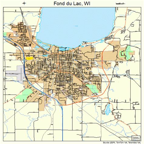 Fond du Lac Wisconsin Street Map 5526275