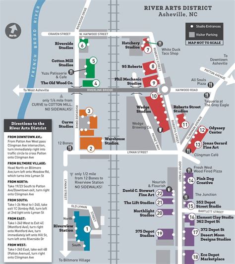 map of the river arts district | River Arts District Artists | River ...