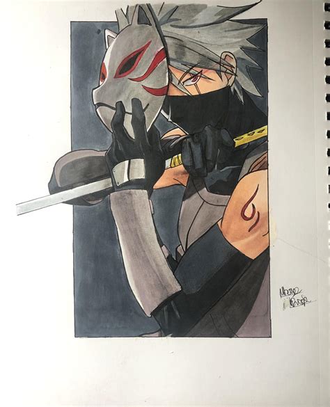 Kakashi anbu drawing , really proud of the colouring of this 🔥🔥 : r ...