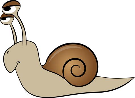 Clipart - Cartoon Snail