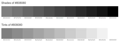 99 Shades Of Gray Color With Names, HEX, RGB, CMYK (2023), 59% OFF