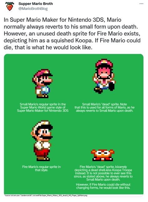 Unused dead Fire Mario sprite | Super Mario Maker | Know Your Meme