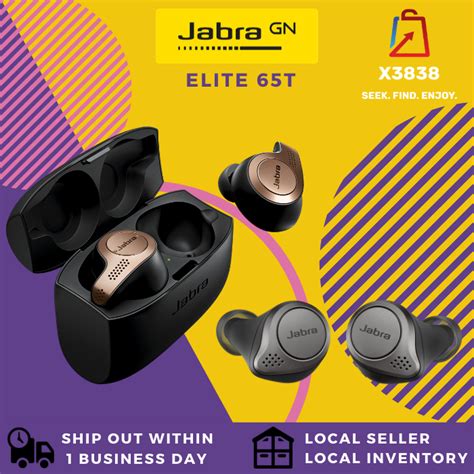 Genuine Jabra Elite 65T True Wireless Waterproof Earbuds for Calls & Music