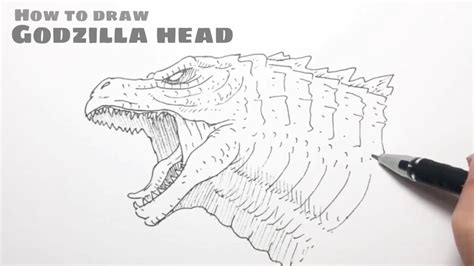 How to draw Godzilla head 2 | Hướng dẫn vẽ đầu Godzilla - YouTube