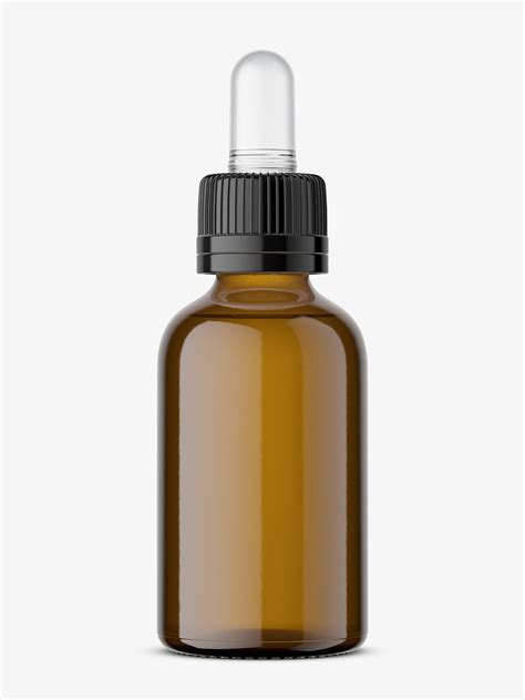 Amber dropper bottle mockup - Smarty Mockups