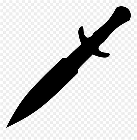 Combat Knife Silhouette Svg