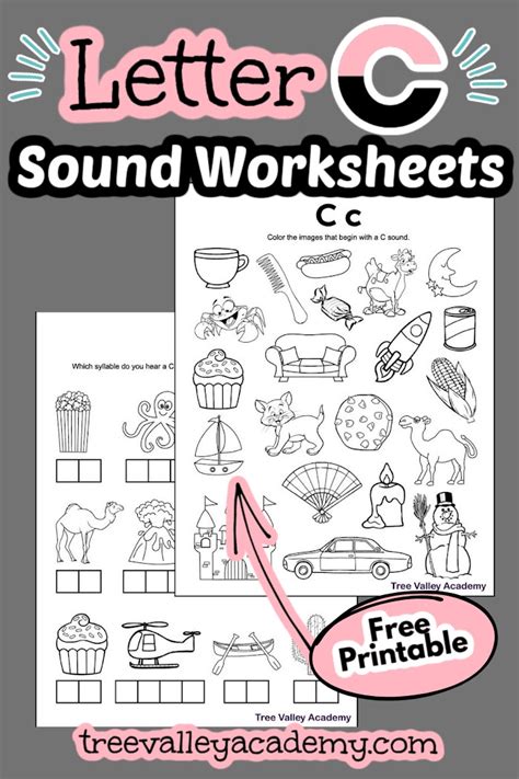 Letter C Sound Worksheets - Tree Valley Academy