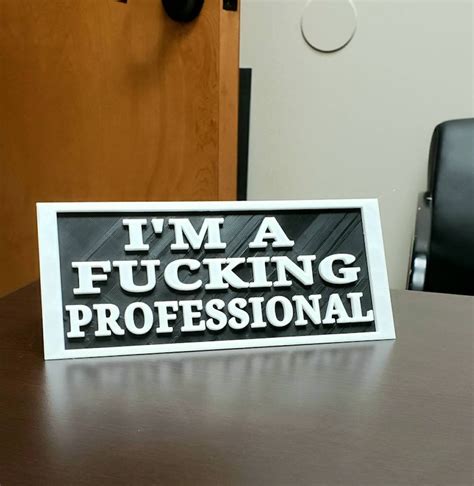 Professional Office Sign 3d Printed Funny Desk Name Plate | Free ...